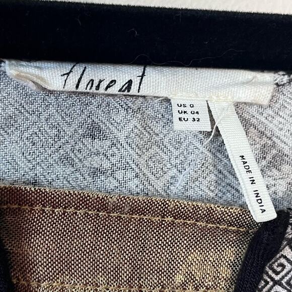 ANTHROPOLOGIE Floreat ink brushstroke tank w/sequin & bead detail size 0 - Picture 5 of 6